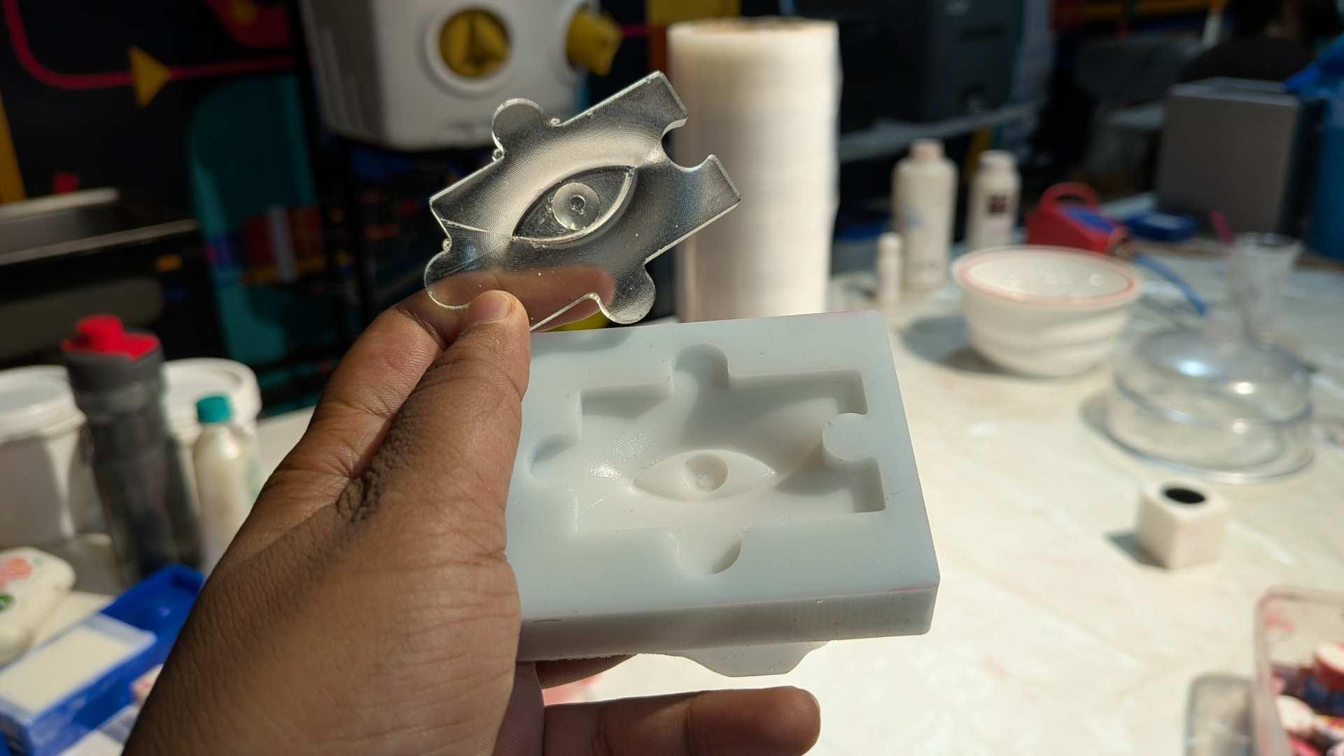 Final resin cast output